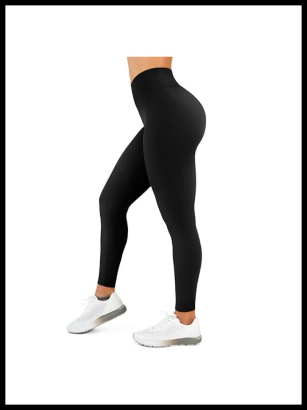 High Waisted No Front Seam Leggings Nylon Spandex Tummy Control Yoga Pants